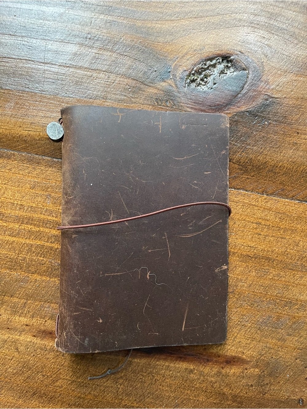 Passport Size Traveler's Notebook Genuine Brown Leather Journal - Picture 2 of 2